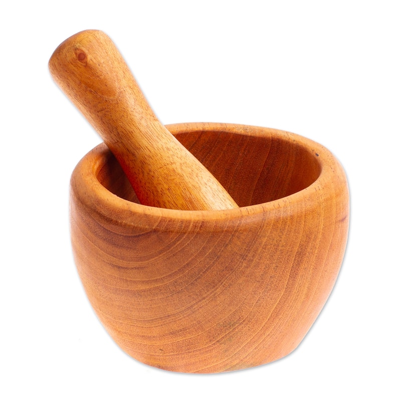 Novica Handmade Mix With Style Mahogany Mortar And Pestle