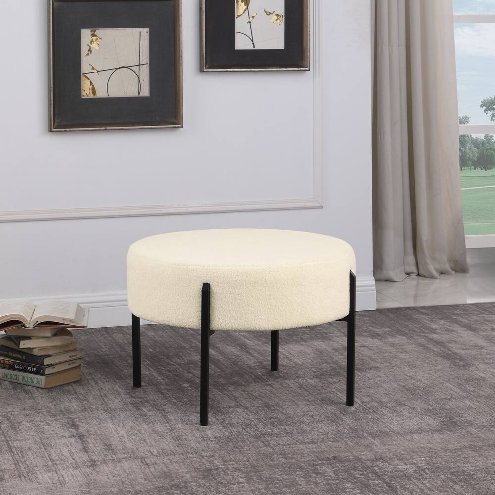 HomePop Modern Round Ottoman