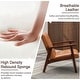 preview thumbnail 16 of 24, Ebello Mid-Century Modern Upholstered Leather Accent Chair with Solid Wood Frame