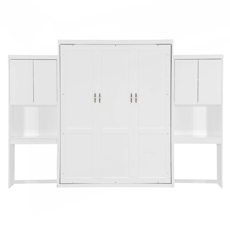 Versatile Queen Size Murphy Bed with Integrated Storage and Functionality