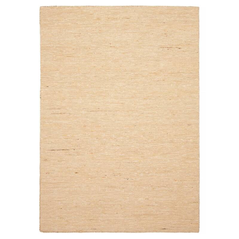 ECARPETGALLERY Braid weave Sienna Beige Wool Rug - 5'0 x 7'0 - Beige - 5'0 x 7'0