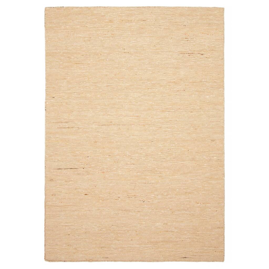 ECARPETGALLERY Braid weave Sienna Beige Wool Rug - 5'0 x 7'0