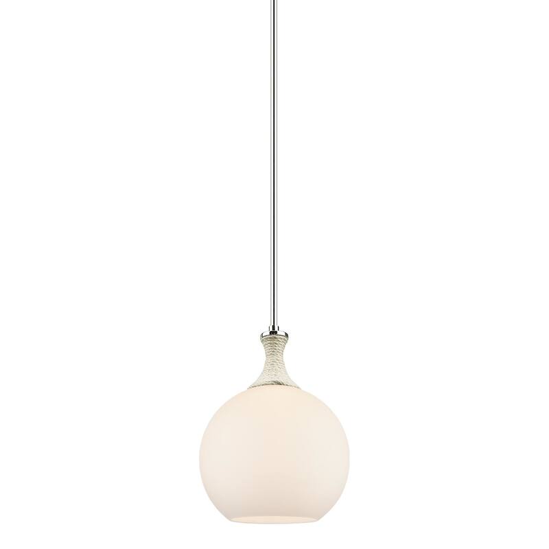 Innovations Lighting 415-1SR-14-10 Astor Pendant Astor 10" Wide - Polished Nickel / Matte White