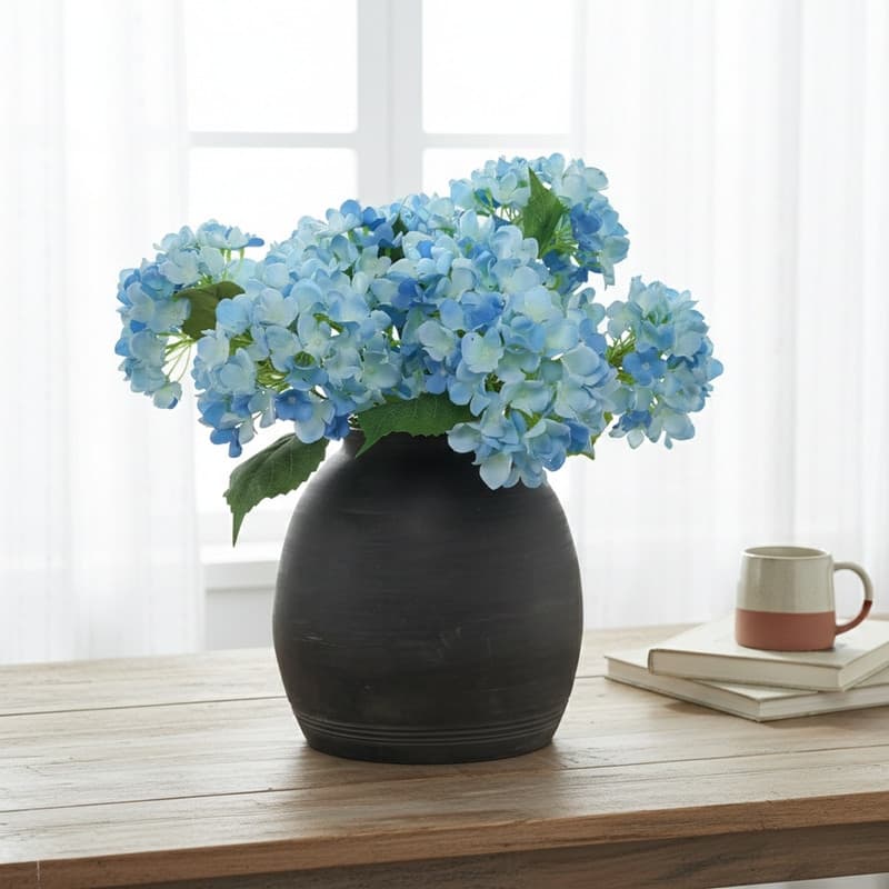 Artissance 10 inches Earthy Gray Table Décor for Living Room, Retro Home Décor Accent, Handmade Quality Decorative Vase