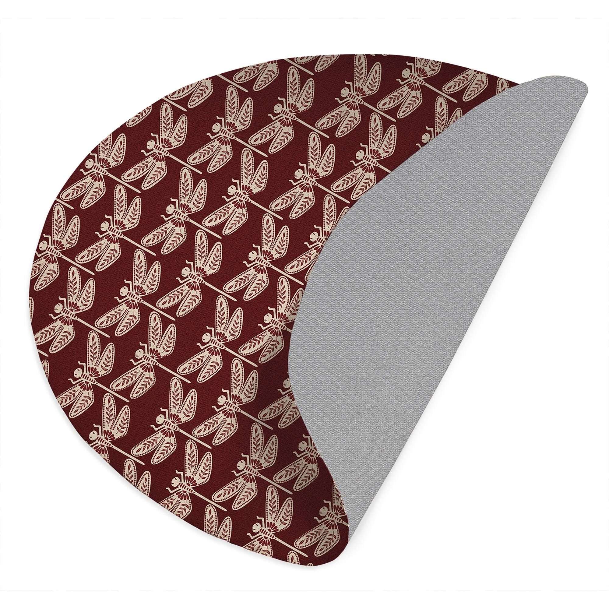 DRAGONFLY SILHOUETTE MAROON Bath Rug By Kavka Designs Bed Bath