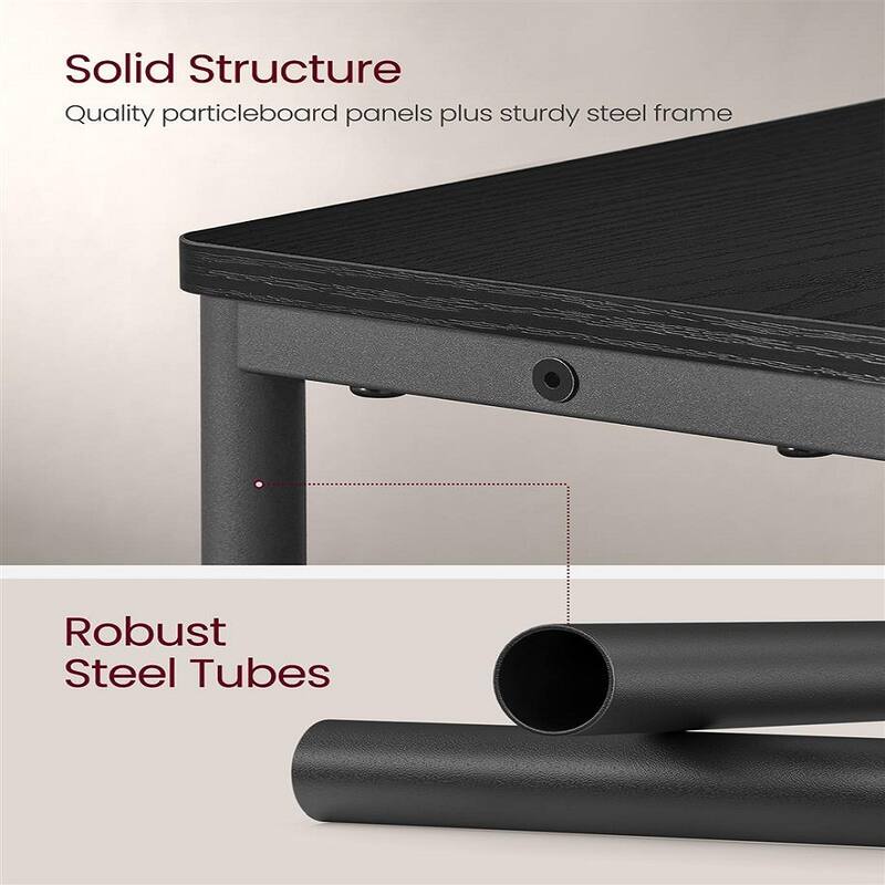 Space-Saving End Table with 3 Storage Shelves and Built-In Charging Station and Stable Steel Frame - 7.1"D x 17.7"W x 22.8"H