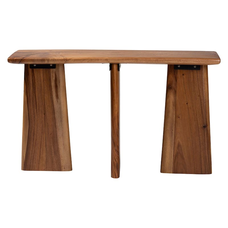 Caruso Suar Wood Console Table - Live Edge Statement Table for Entryway or Living Room