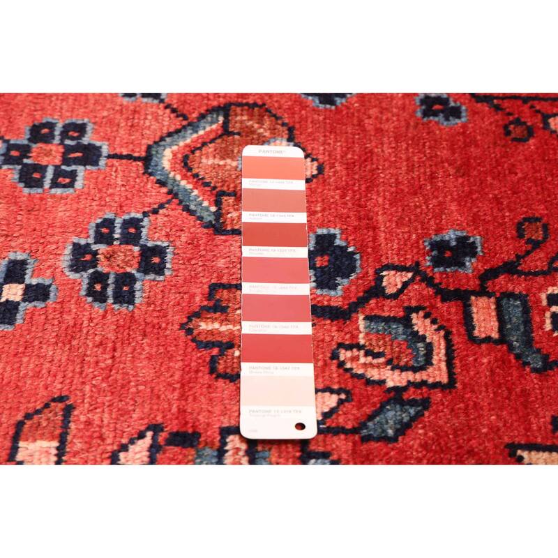 ECARPETGALLERY Hand-knotted Andelz Red Wool Rug - 3'10 x 10'2