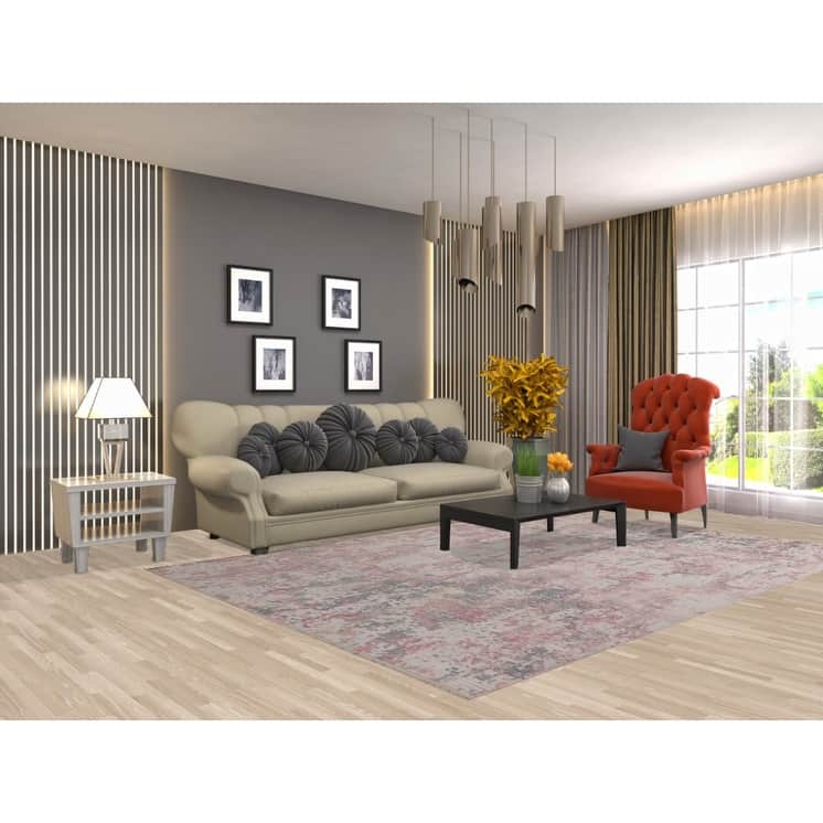 Abstract Modern Area Rug Hand-Knotted Wool Carpet - 6'6"x 9'7"