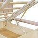 preview thumbnail 14 of 14, Pink Queen Velvet Upholstered Platform Bed w/ Hydrualic Storage, Floating Wood Bed Frame w/ LED Light & USB Port for Kids Adults