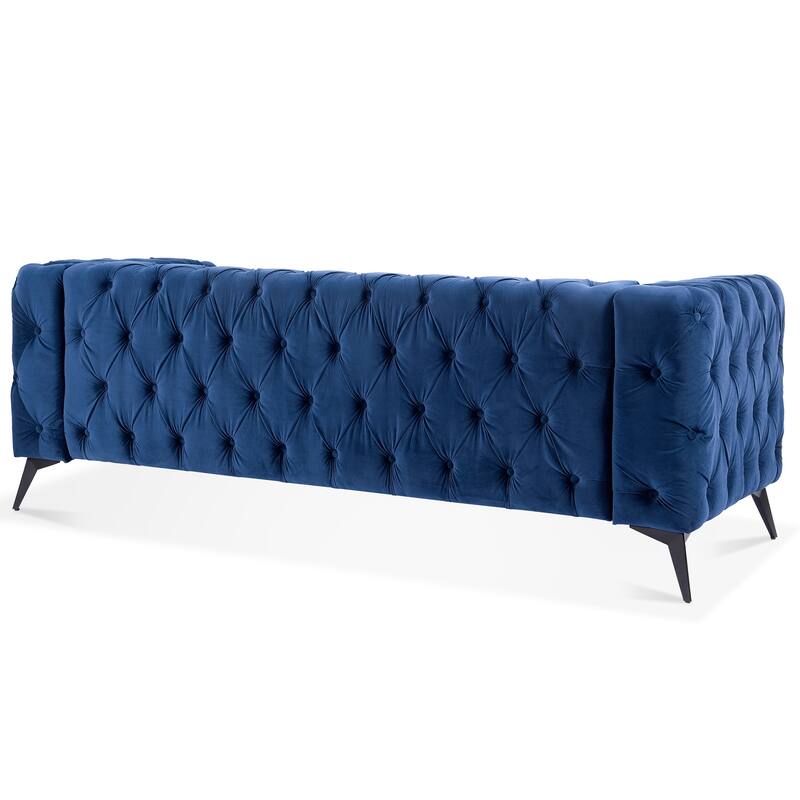 3-Person Sofa with Pull Point Design and Sled-Style Base for Living or Guest Rooms
