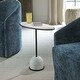 preview thumbnail 4 of 5, Uttermost Morro White Marble Side Table - 24.25"W x 10.5"D x 23.25"H