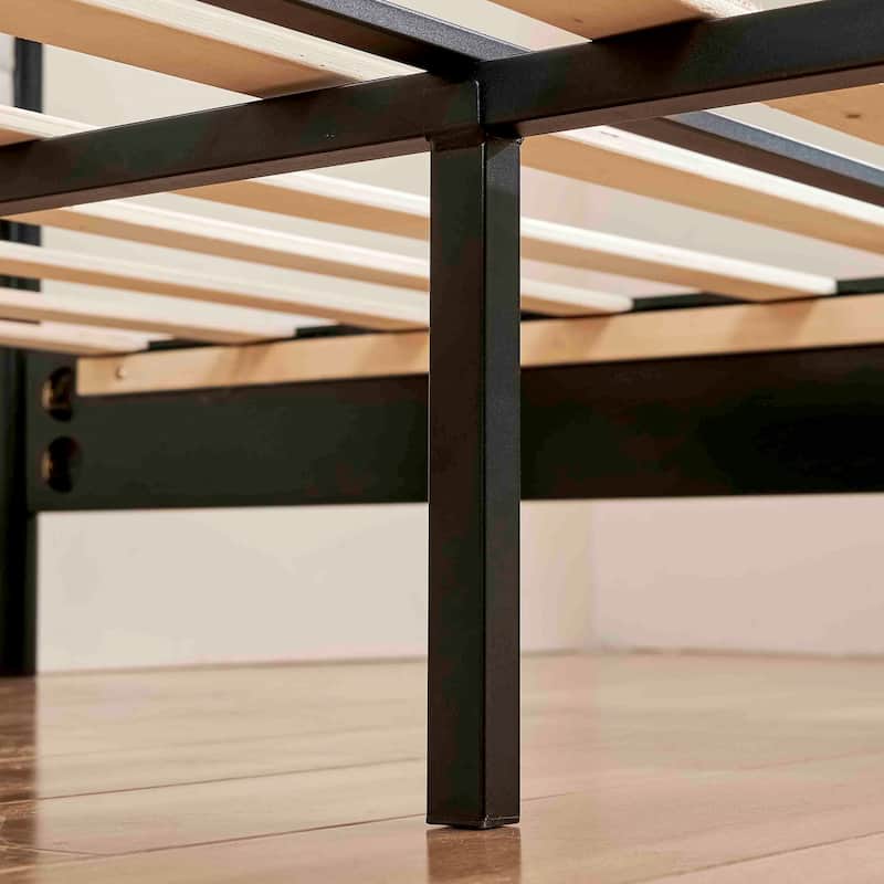 Subrtex Modern Upholstered Bed Frame,Solid wood Platform,No Box Spring Needed