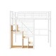 preview thumbnail 11 of 22, Twin Metal Loft Bed with Staircase & Wardrobe