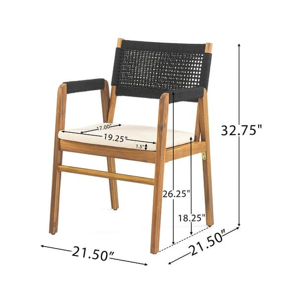 dimension image slide 0 of 3, Captef Outdoor 5-piece acacia wood Dining Set by Christopher Knight Home