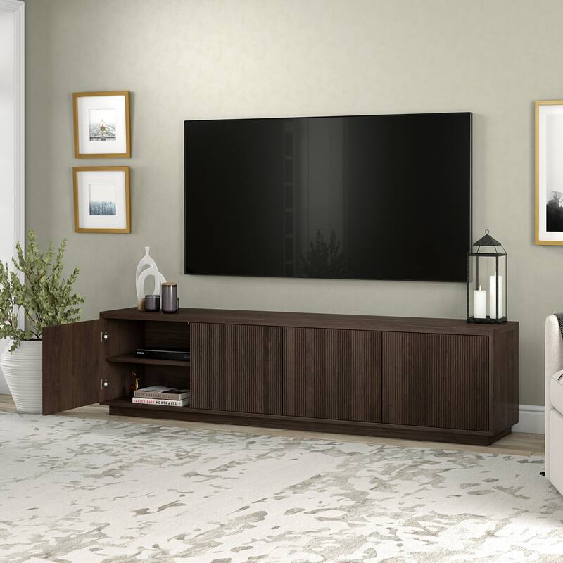 Hanson Rectangular Fluted TV Stand for TV's up to 85"