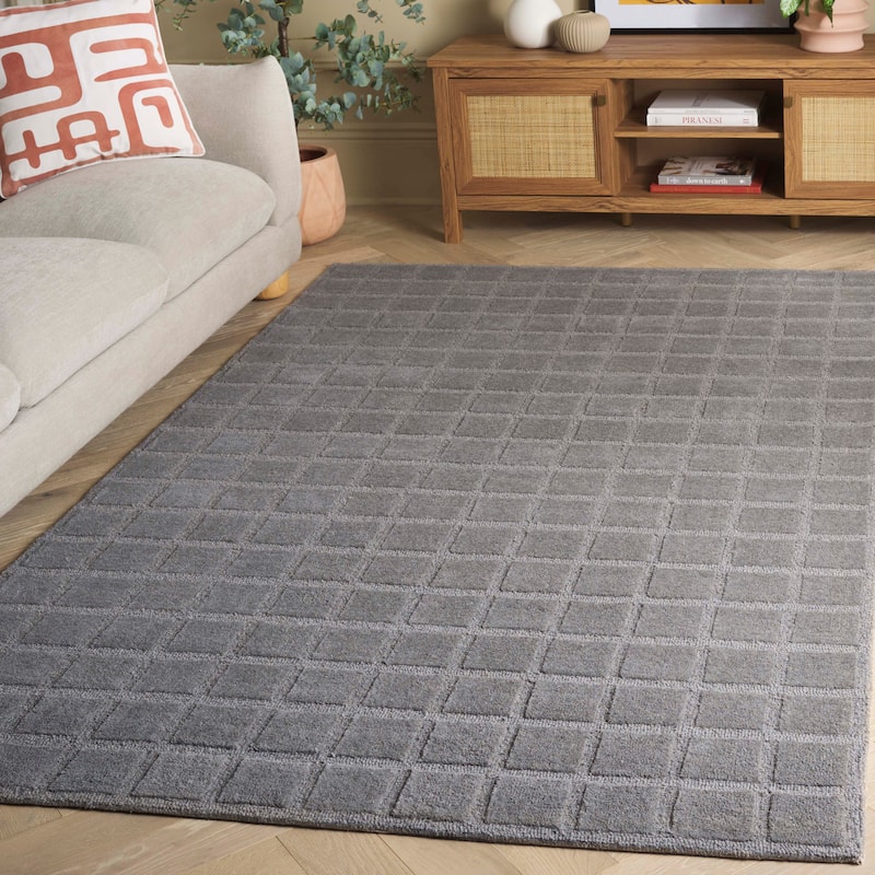 SAFAVIEH Handmade Genre Abstract Trellis Mid-Century Modern Wool Rug