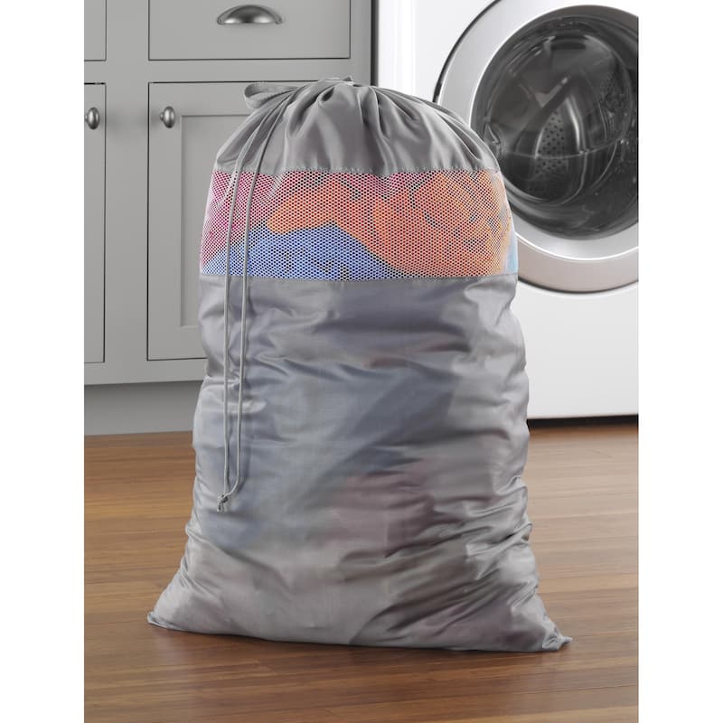 Whitmor Dura-Clean Laundry Bag - Gray