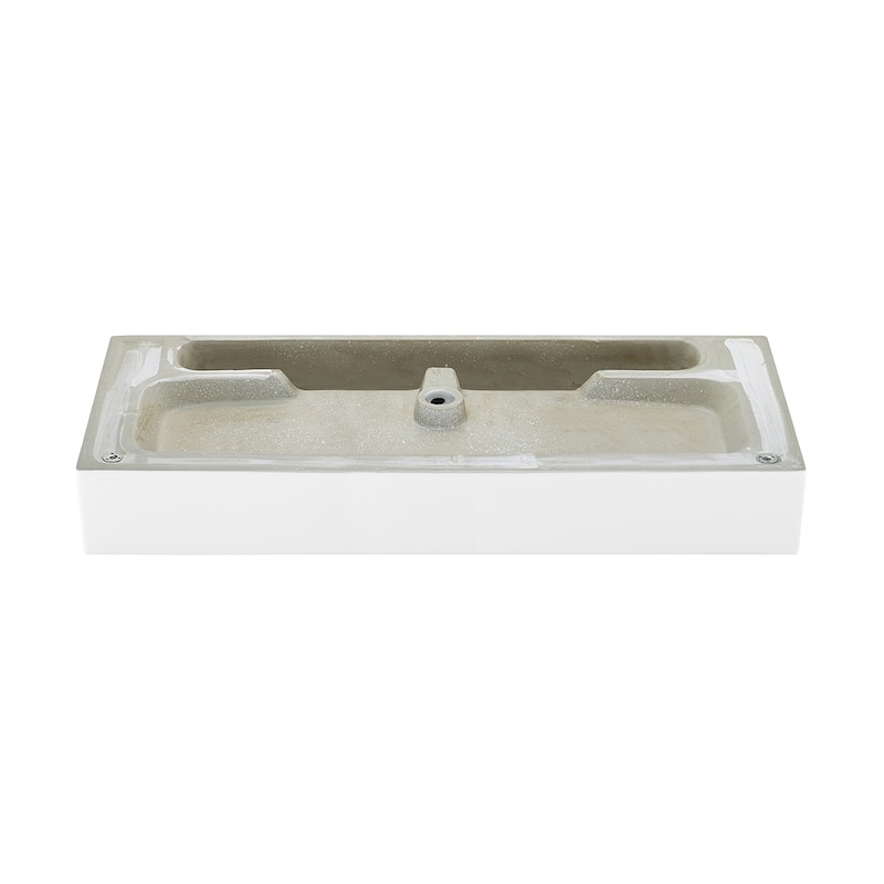 Reims 40" Rectangle Wall-Mount Bathroom Sink - 39.65" x 16.8" 5.65"