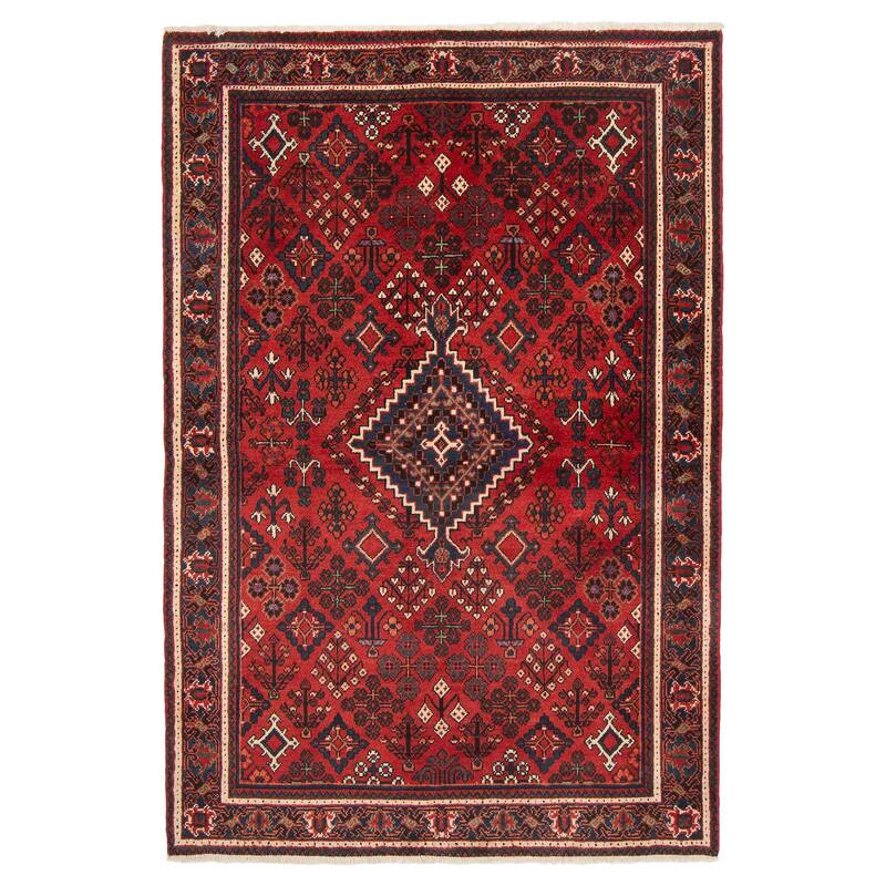 ECARPETGALLERY Hand-knotted Anatolian Vintage Red Wool Rug - 4'5 x 6'7 - Red - 4'5 x 6'7