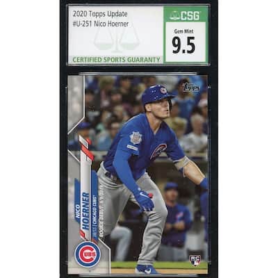 Nico Hoerner 2020 Topps Update Baseball Rookie Card #U-251 Graded CSG 9.5 - 8'6" x 11'6"