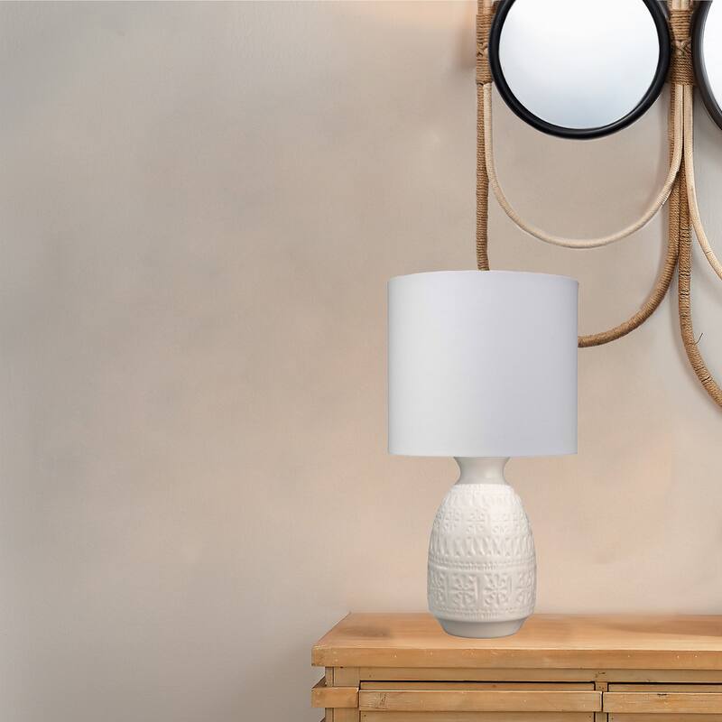 Alden Decor Lana Ceramic Table Lamp, Blue