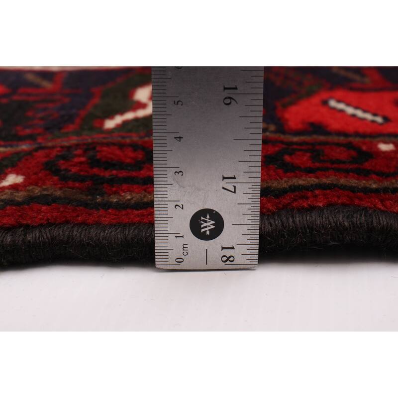 ECARPETGALLERY Hand-knotted Andelz Red Wool Rug - 4'2 x 6'1