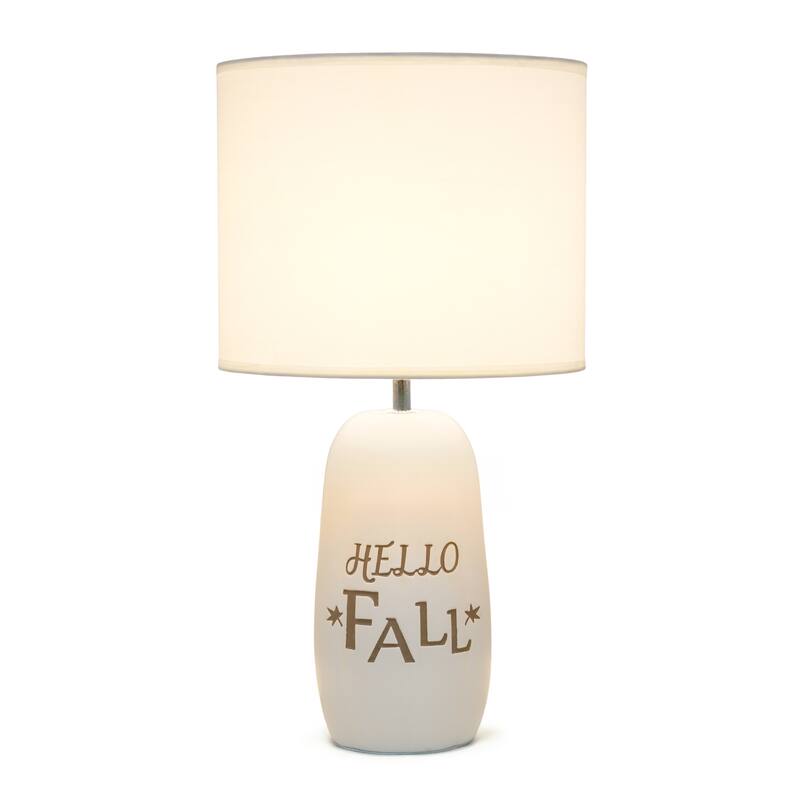 Hello Fall Pumpkin Table Lamp - 17.75" - White