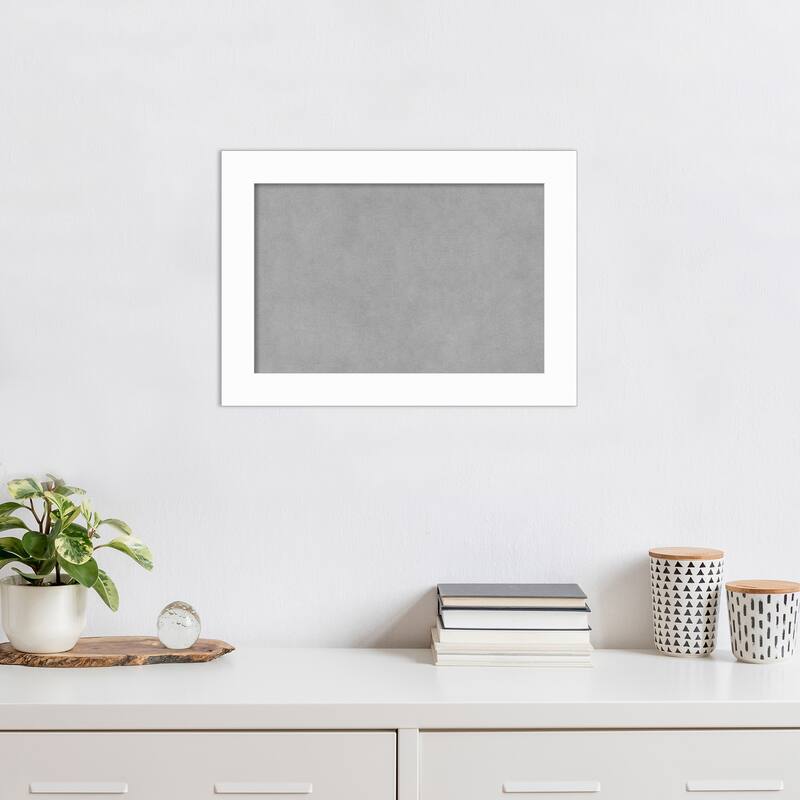 Amanti Art Basic White Narrow Framed Magnetic Board