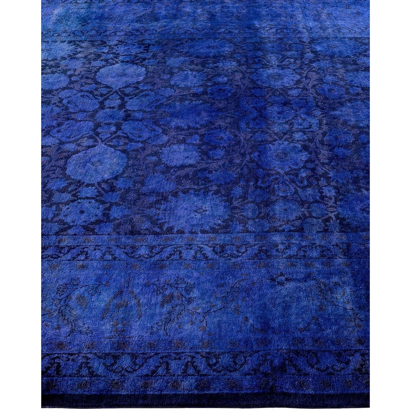 Fine Vibrance, One-of-a-Kind Hand-Knotted Area Rug - Purple, 6' 2" x 9' 5" - 6' 2" x 9' 5"