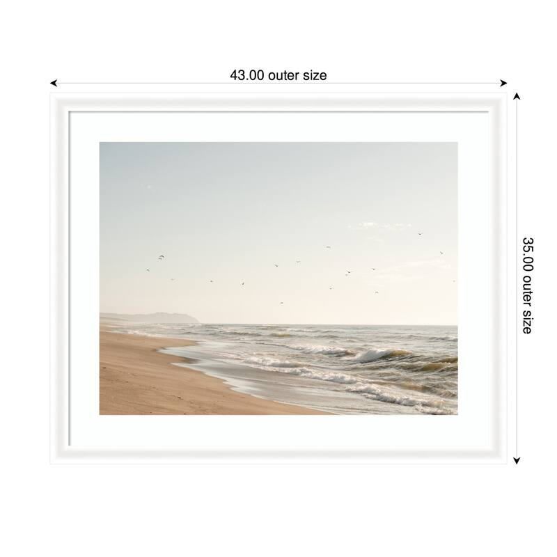 Kate and Laurel Framed Art Coastal Flight by Crystal Lynn Collins