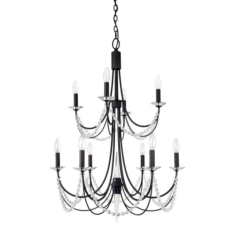 Varaluz Brentwood 10- Light 2-Tier Chandelier