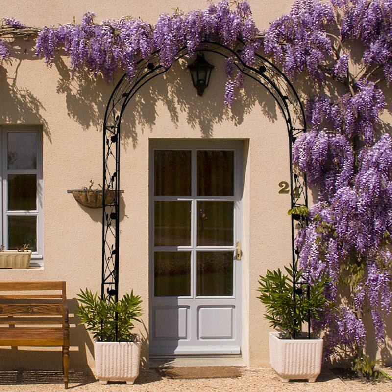 Metal arch trellis suitable for weddings and garden plant climbing