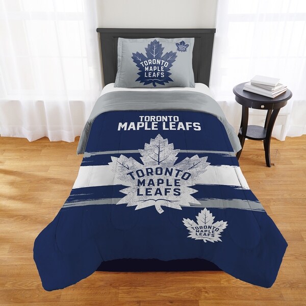 NHL Officially Licensed Toronto Maple Leafs Comforter & Sham Set