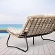 preview thumbnail 23 of 48, Double Papasan Chair Loveseat with Cushion, All-weather PE Rattan and Metal Frame for Indoor Outdoor