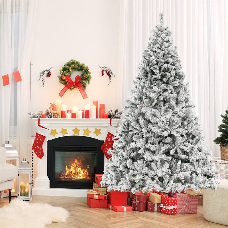 8 Feet Artificial Xmas Tree 3-Minute Quick Shape