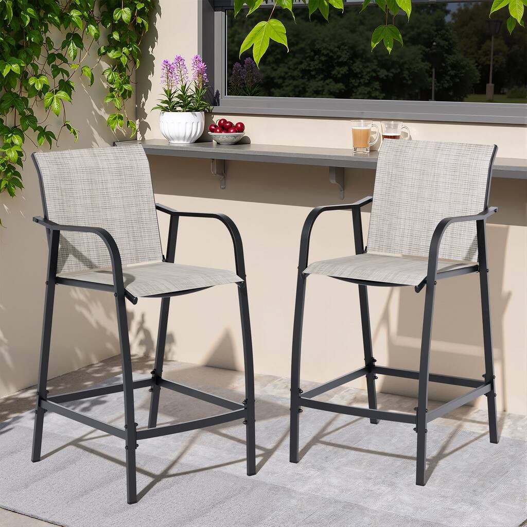 Outdoor Indoor Patio Bar Stools Lightweight Bar Chairs