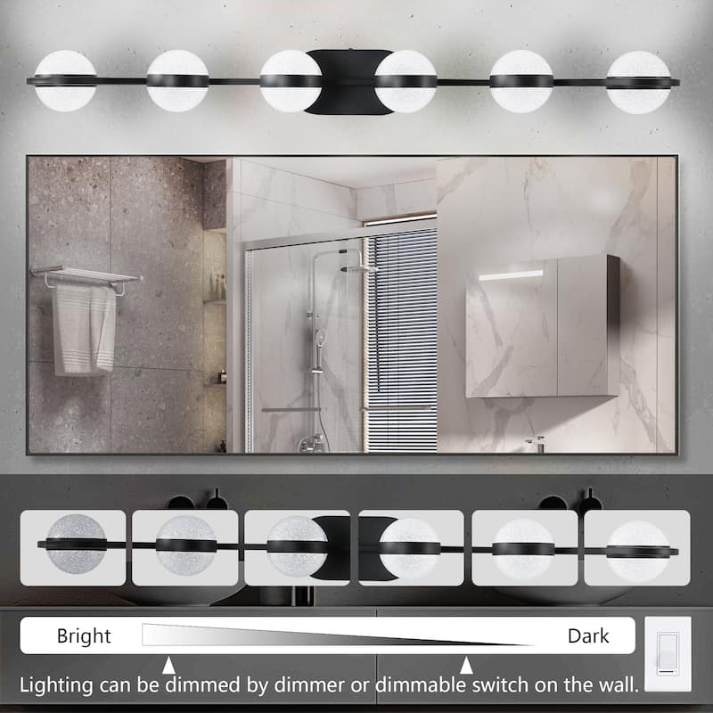 Modern Vanity Lights with 6 LED Bulbs For Bathroom Lighting