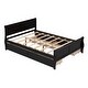 preview thumbnail 14 of 34, Full Size Wood Platform Bed with 4 Drawers, Elegant Design, Solid Wood Construction, No Box Spring Needed