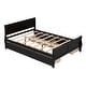 preview thumbnail 5 of 34, Full Size Wood Platform Bed with 4 Drawers, Elegant Design
