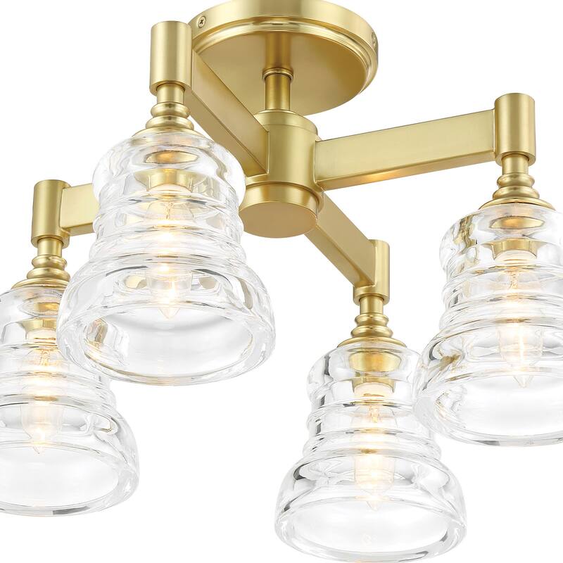Crystorama Lighting Group GRG-1045 Gregory 4 Light 17" Wide Semi-Flush