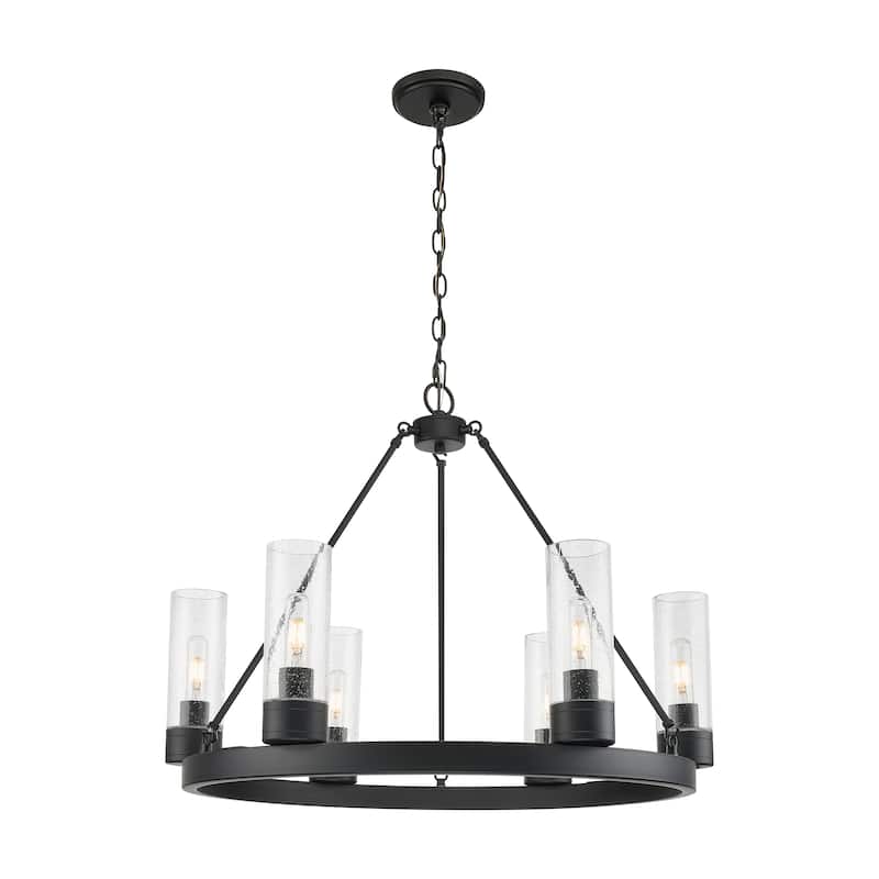 Innovations Lighting Downtown Urban - Boreas - 6 Light 29" Chandelier with 8" Shades