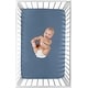 preview thumbnail 3 of 4, Sweet Jojo Designs Slate Blue Boy Fitted Mini Portable Crib Sheet Solid Steel for Sports Theme Watercolor Vintage Sport Themed