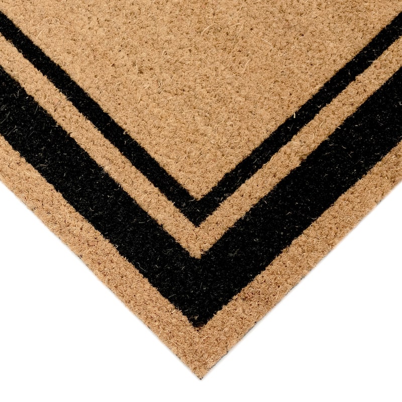 Liora Manne Natura Double Border Outdoor Mat Black