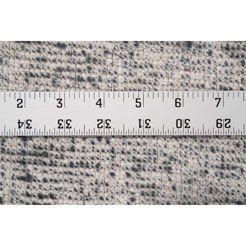 Hand Knotted Oriental Viscose Silk Carpet Modern Pictorial Greys & Charcoal Abstract Area Rug - 7' 5'' X 5' 7''
