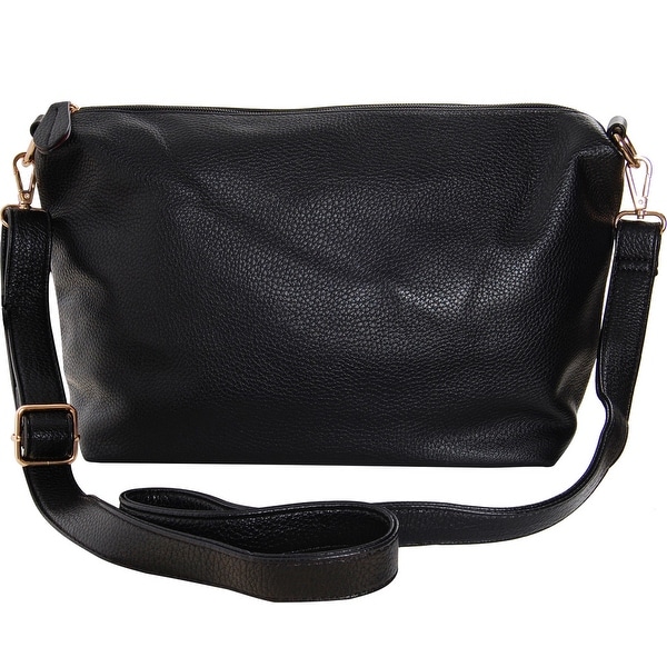 Shop Humble Chic Crossbody Bag - Vegan Leather Satchel Messenger Hobo Handbag Purse - 11&quot; x 14 ...