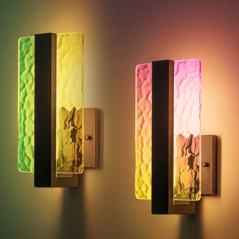 Modern Outdoor LED Wall Lights 2 Packs - RGB