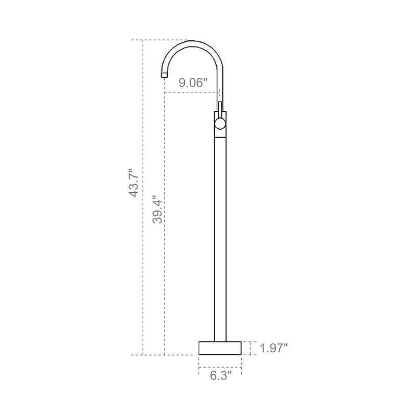 Freestanding Floor Mount Bath Tub Filler