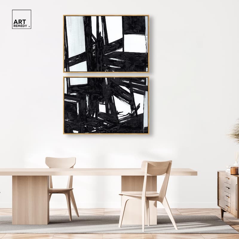Monochrome Study Canvas Set of 2 by Art Remedy
