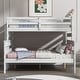 preview thumbnail 3 of 20, Wood Twin over Queen Bunk Bed with Ladder